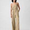 Linen-Cotton Cargo Jumpsuit