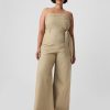 Linen-Cotton Cargo Jumpsuit