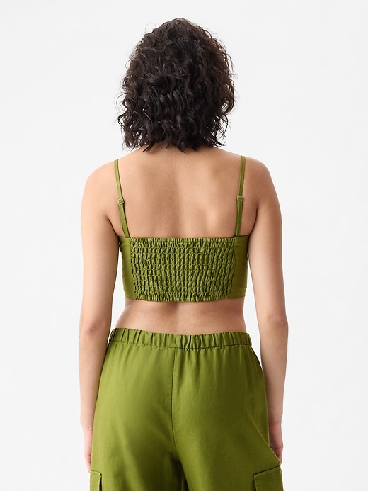 Linen-Cotton Cropped Tube Top Linen-Cotton Cropped Tube Top