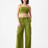 Linen-Cotton Cropped Tube Top Linen-Cotton Cropped Tube Top