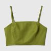 Linen-Cotton Cropped Tube Top Linen-Cotton Cropped Tube Top