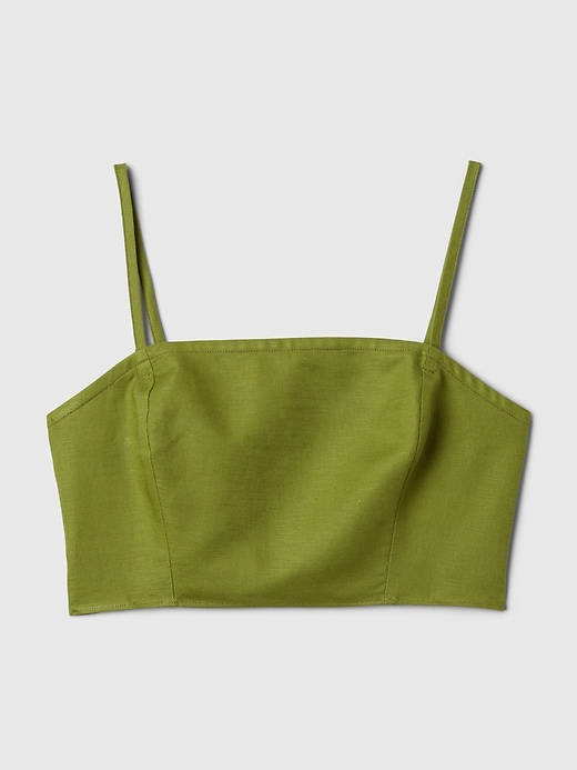 Linen-Cotton Cropped Tube Top Linen-Cotton Cropped Tube Top