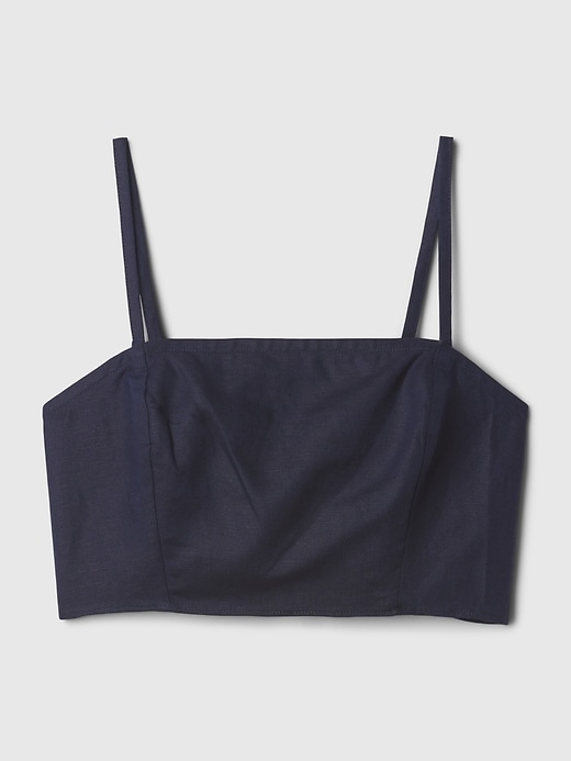 Linen-Cotton Cropped Tube Top Linen-Cotton Cropped Tube Top
