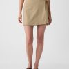 Linen-Cotton Wrap Mini Skirt Linen-Cotton Wrap Mini Skirt