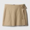 Linen-Cotton Wrap Mini Skirt Linen-Cotton Wrap Mini Skirt