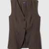 Longline Twill Vest