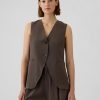 Longline Twill Vest