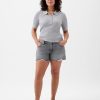 Low Rise Stride Denim Shorts
