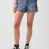 Low Rise Y2K Cargo Denim Shorts