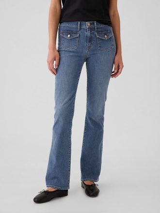Mid Rise Baby Boot Jeans