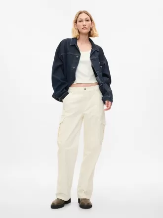 Mid Rise Corduroy ’90s Loose Cargo Pants