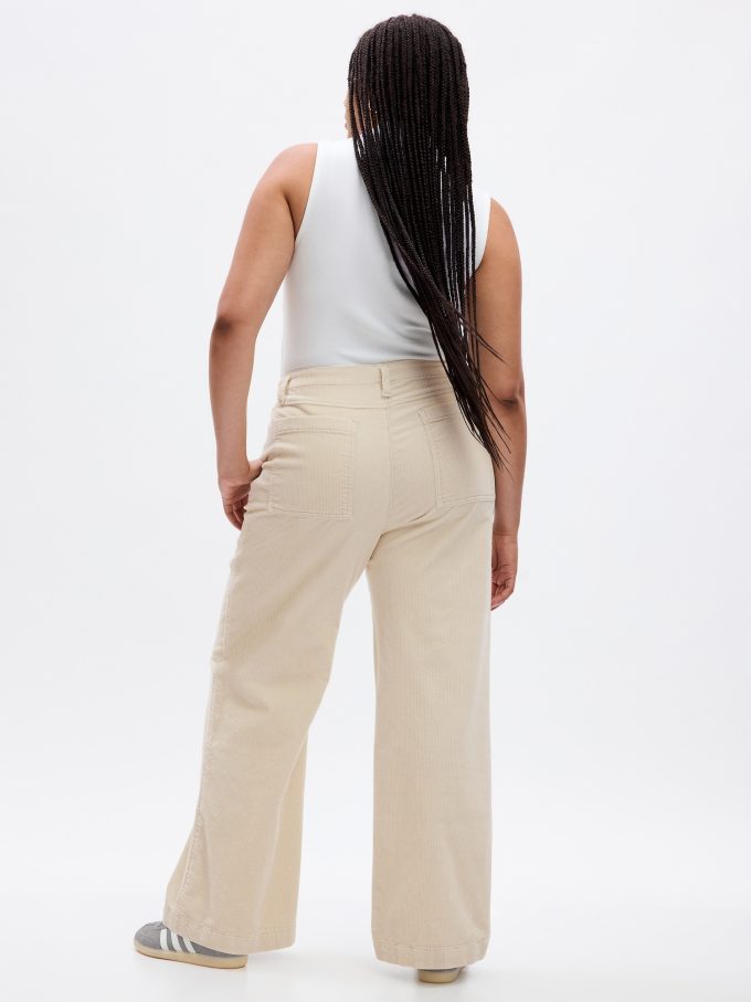 Mid Rise Loose Corduroy Pants