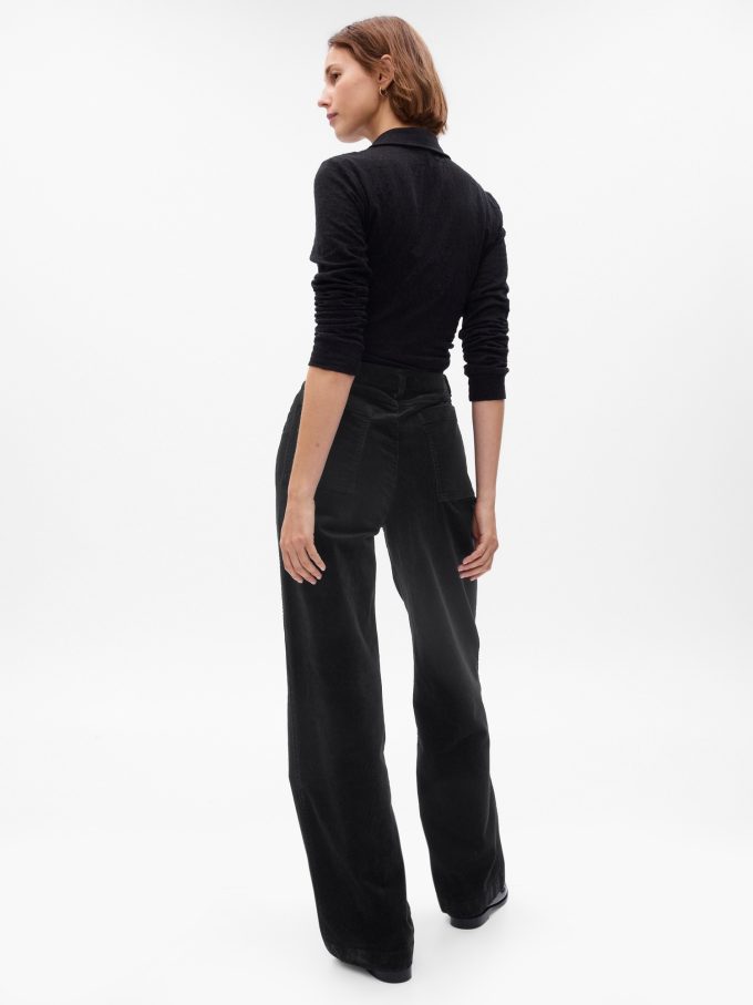 Mid Rise Loose Corduroy Pants