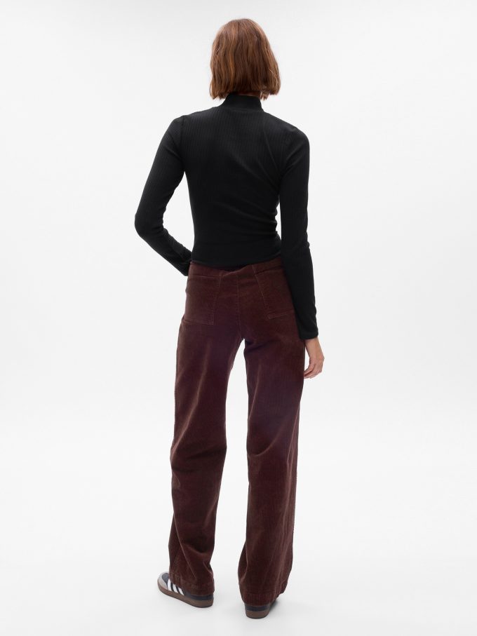 Mid Rise Loose Corduroy Pants
