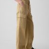 Mid Rise Loose Khaki Cargo Pants