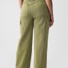 Mid Rise Loose Khaki Cargo Pants