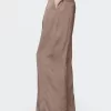 Mid Rise Recycled Satin Seamed Pants