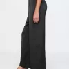 Mid Rise Recycled Satin Seamed Pants