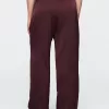 Mid Rise Recycled Satin Seamed Pants