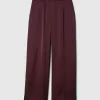Mid Rise Recycled Satin Seamed Pants