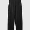 Mid Rise Recycled Satin Seamed Pants