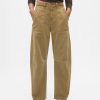 Mid Rise Twill Barrel Pants