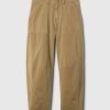 Mid Rise Twill Barrel Pants