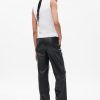 Mid Rise Vegan Leather Loose Pants