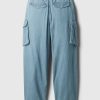 Mid Rise Wide Baggy Cargo Jeans