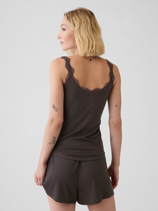 Mini Rib Lace PJ Tank Top Mini Rib Lace PJ Tank Top