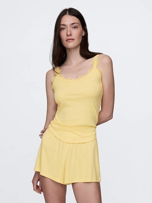 Mini Rib Lace PJ Tank Top Mini Rib Lace PJ Tank Top