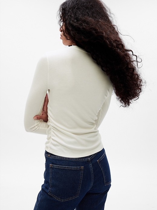 Mini Rib Ruched T-Shirt Mini Rib Ruched T-Shirt