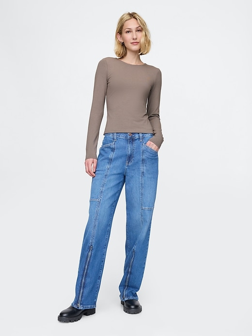 Modern Compact Jersey Cropped T-Shirt Modern Compact Jersey Cropped T-Shirt