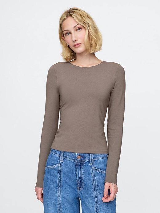 Modern Compact Jersey Cropped T-Shirt Modern Compact Jersey Cropped T-Shirt