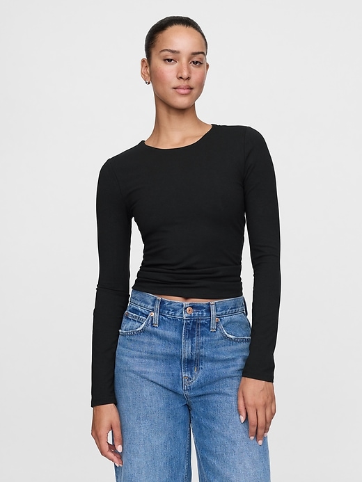 Modern Compact Jersey Cropped T-Shirt Modern Compact Jersey Cropped T-Shirt