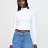 Modern Cropped Mockneck Shirt