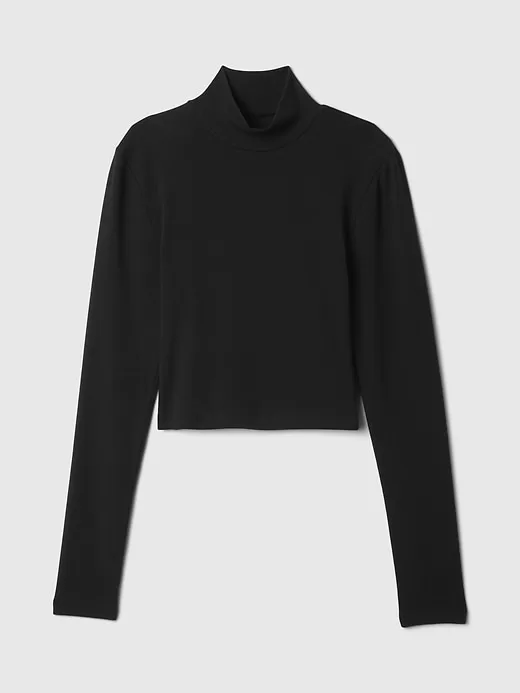Modern Cropped Mockneck Shirt Modern Cropped Mockneck Shirt