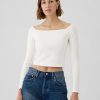 Modern Cropped Off-Shoulder T-Shirt