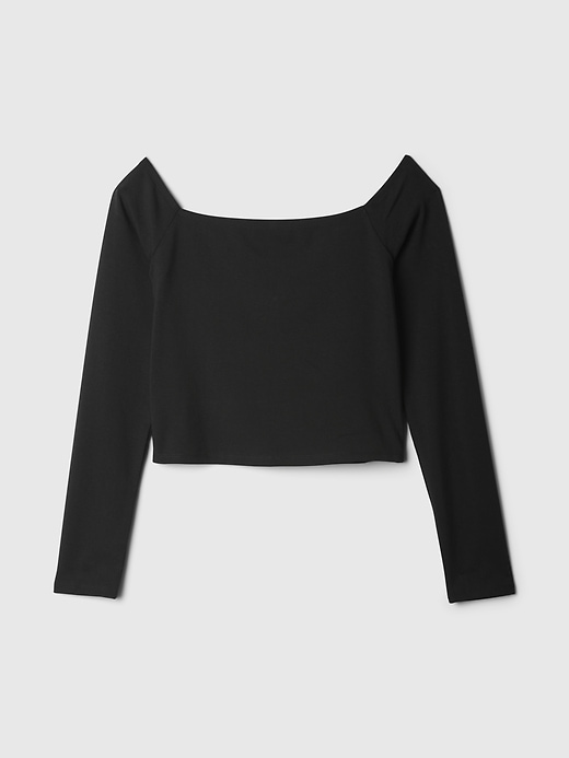 Modern Cropped Off-Shoulder T-Shirt Modern Cropped Off-Shoulder T-Shirt