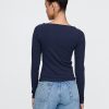 Modern Rib Cropped Boatneck T-Shirt Modern Rib Cropped Boatneck T-Shirt