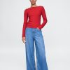 Modern Rib Cropped Boatneck T-Shirt Modern Rib Cropped Boatneck T-Shirt