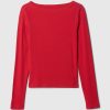 Modern Rib Cropped Boatneck T-Shirt Modern Rib Cropped Boatneck T-Shirt