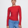 Modern Rib Cropped Boatneck T-Shirt Modern Rib Cropped Boatneck T-Shirt