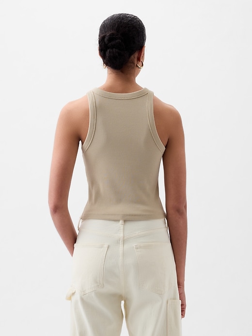 Modern Rib Cropped Halter Top Modern Rib Cropped Halter Top