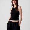 Modern Rib Cropped Halter Top
