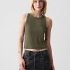 Modern Rib Cropped Halter Top