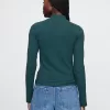 Modern Rib Cropped Mockneck Shirt Modern Rib Cropped Mockneck Shirt