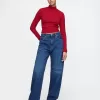 Modern Rib Cropped Mockneck Shirt Modern Rib Cropped Mockneck Shirt