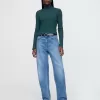 Modern Rib Cropped Mockneck Shirt Modern Rib Cropped Mockneck Shirt