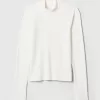 Modern Rib Cropped Mockneck Shirt